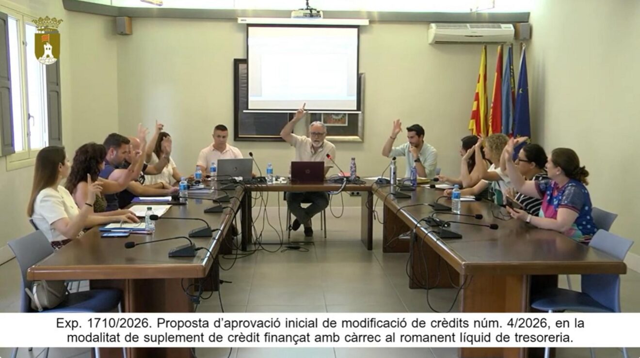 Pleno ordinario del Ayuntamiento de Pedreguer de junio de 2026