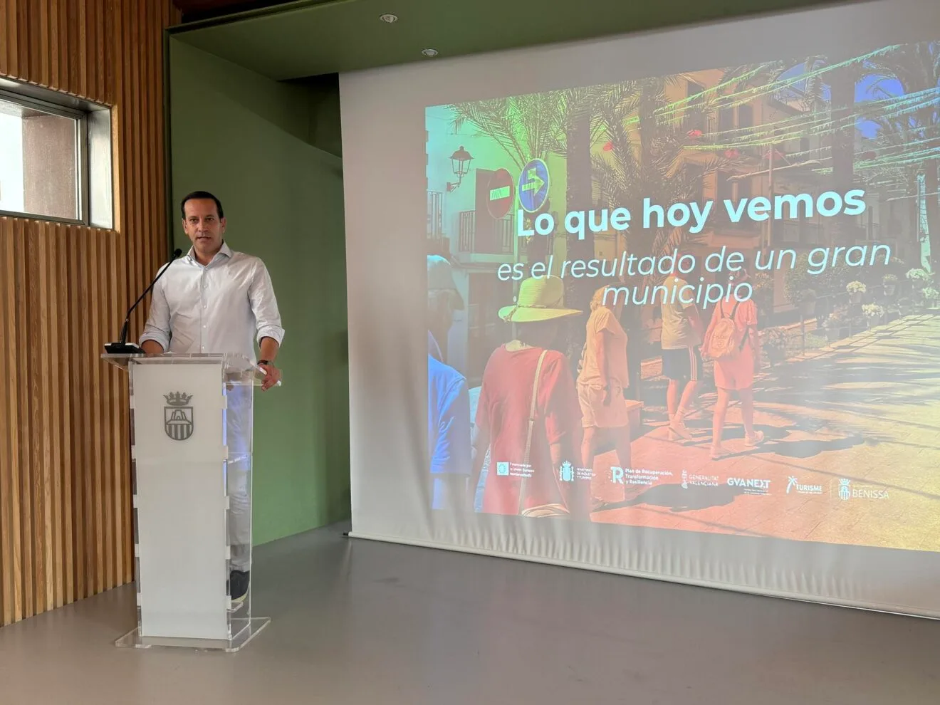 El alcalde Arturo Poquet en la presentación del Plan de Sostenibilidad Turística de Benissa