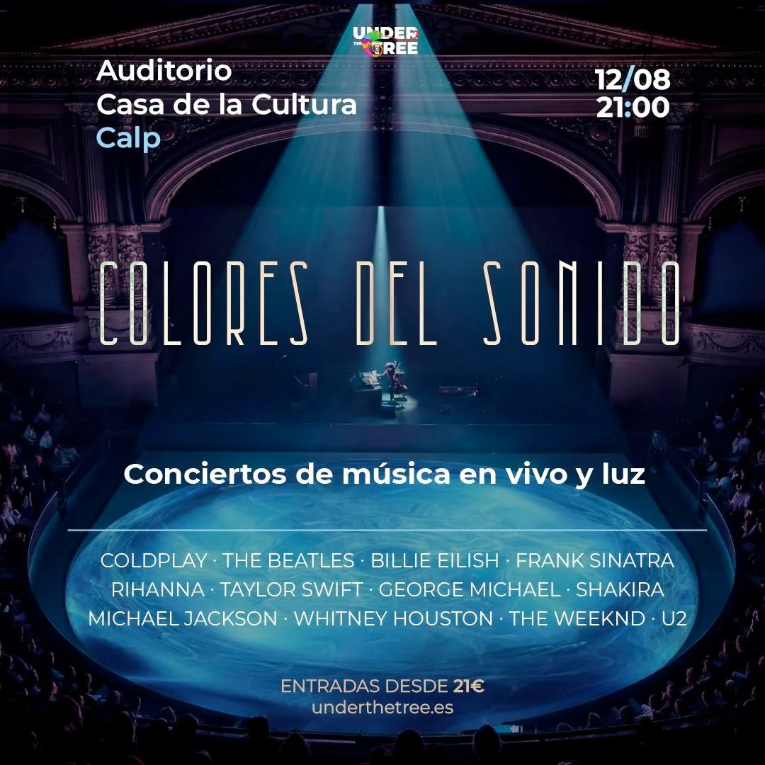 Cartel promocional del concierto Colores del Sonido en Calp 2026
