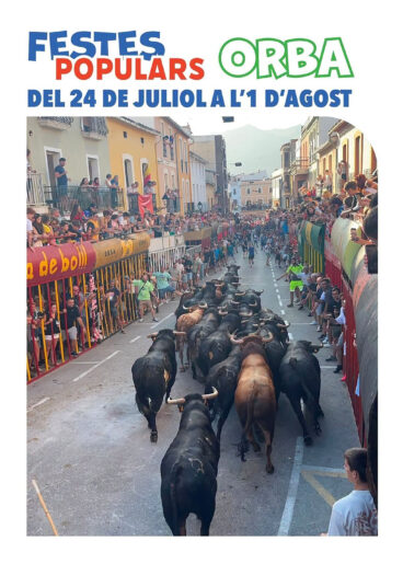 Cartel de las fiestas populares de Orba de este año
