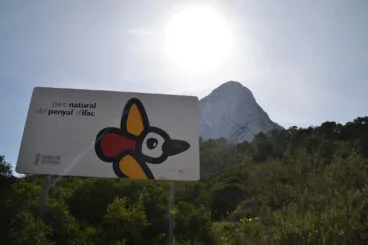 cartel del parc natural del penyal difac en calp archivo