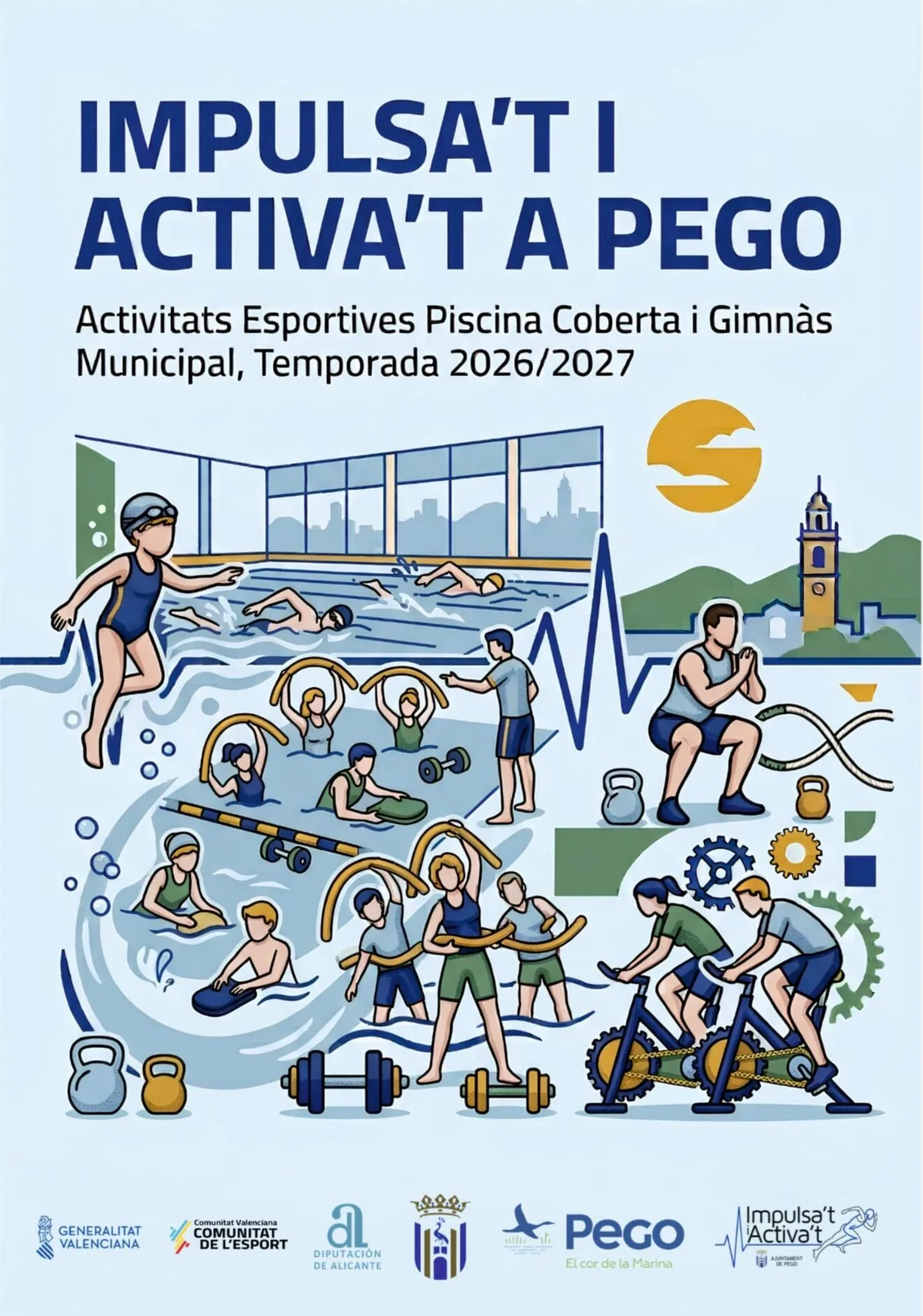 Cartel promocional de deportes de Pego