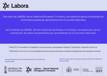 Cartel informativo del programa de empleo LABORA DONA