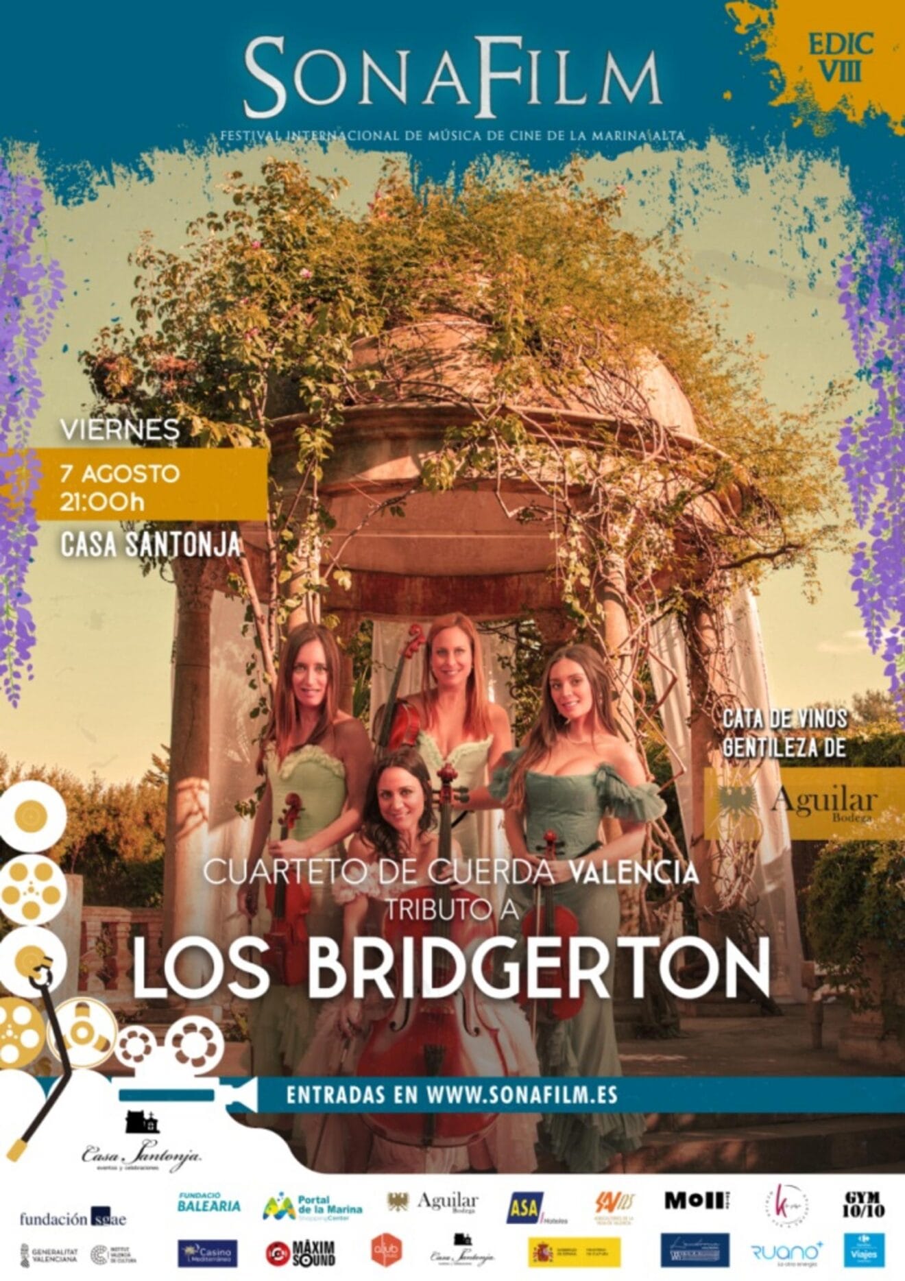 Cartel del concierto tributo a Los Bridgerton en SONAFILM