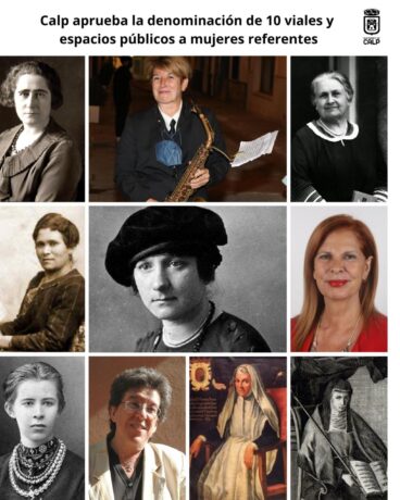 Collage de mujeres referentes que darán nombre a calles de Calp