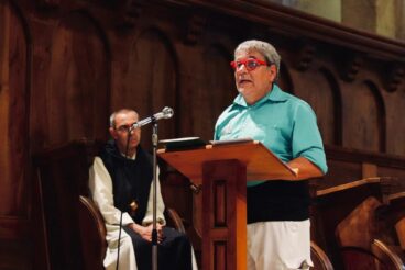 El Dr. Magí Sunyer durante su ponencia en el homenaje a Jaime I en el Monasterio de Poblet