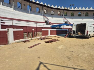 Obras de acondicionamiento en la Plaza de Toros de Ondara para Sant Jaume
