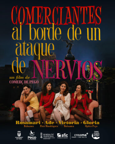 Primer cartel de la campaña ‘El comerç de Pego és de cine’