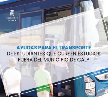 Ayudas al transporte de estudiantes en Calp para el curso 2025-2026.