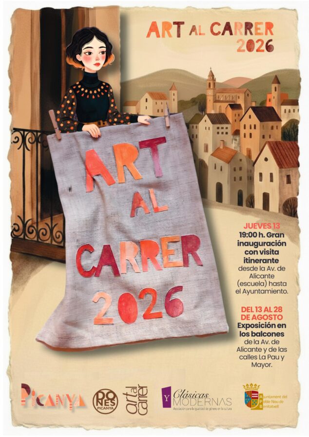 Epicentro cultural: Benitatxell se prepara para un mes de agosto cargado de literatura y arte 2 Imagen: Cartel del evento cultural 'Art al Carrer 2026' en Benitatxell.