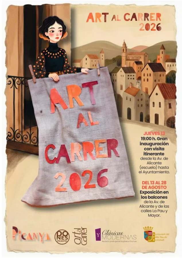 Cultural epicenter: Benitatxell prepares for an August full of literature and art 2 Image: Poster for the cultural event 'Art al Carrer 2026' in Benitatxell.