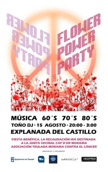 Póster promocional de la XI Flower Power Party de Moraira