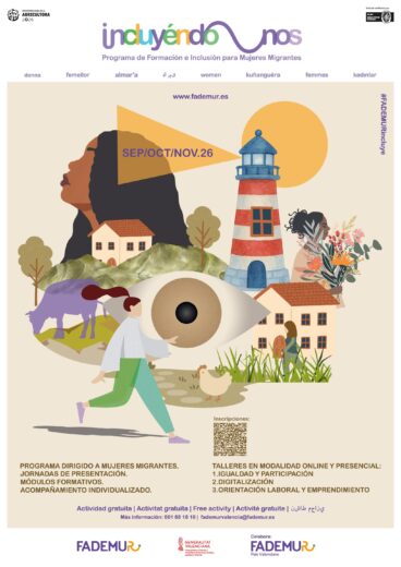 Cartel del programa INCLUYÉNDONOS de FADEMUR