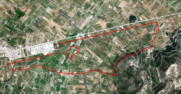 La costa de la Marina Alta, en el punto de mira: Greenpeace señala 13 zonas vulnerables «ante el colapso climático y del ladrillo» 4 Imagen: Delimitación del Plan parcial de Pego Golf – Ayuntamiento de Pego