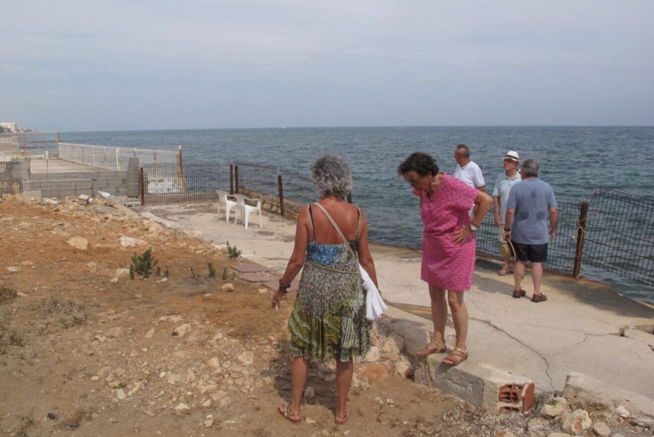 Inspección de la costa de Dénia afectada por deslindes