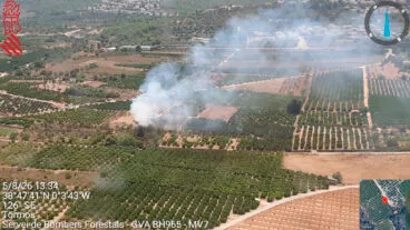 incendio de vegetacion en orba
