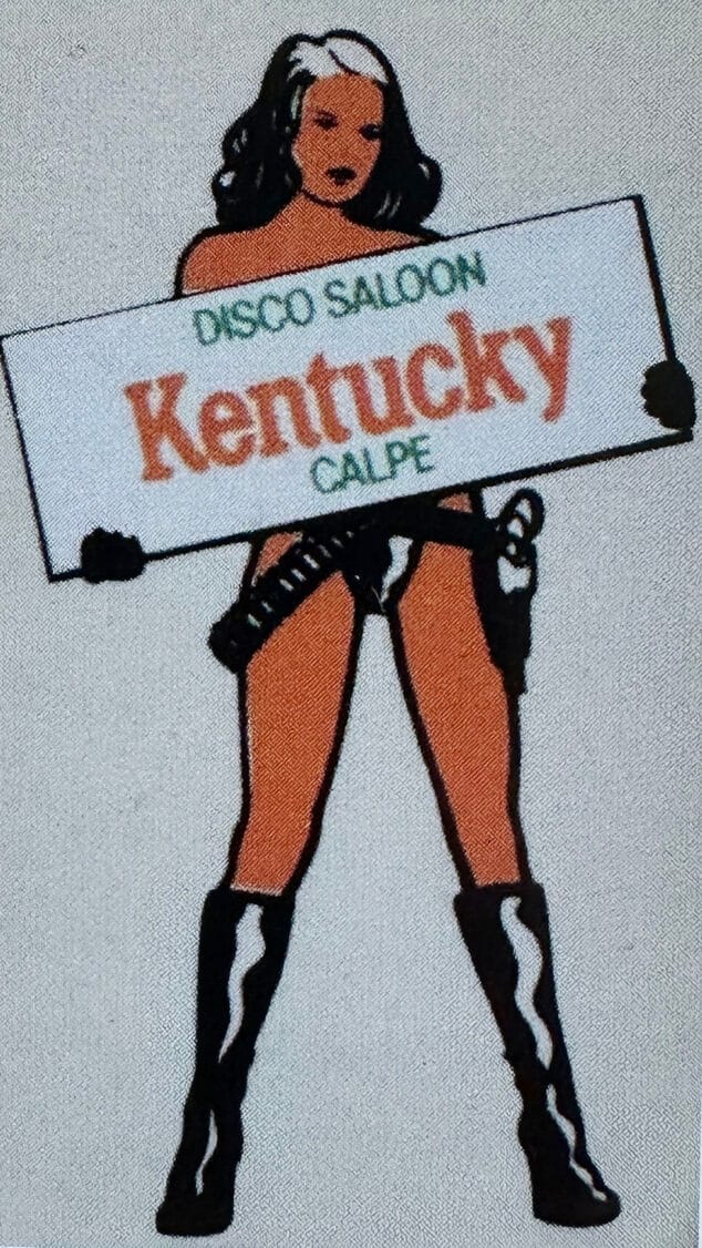 La crisis de la fiesta en los 90: cuando las discotecas de la Marina Alta empezaron a dividirse 6 Imagen: Logo de Kentucky en Calp - Imagen del libro '150 anys de música i ball a la Marina Alta'