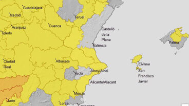 El calor vuelve a repuntar: aviso en la Marina Alta con hasta 40 ºC previstos en algunos municipios 3 mapa de avisos activos de la aemet el sabado 8 agosto 2026 en la comunitat valenciana