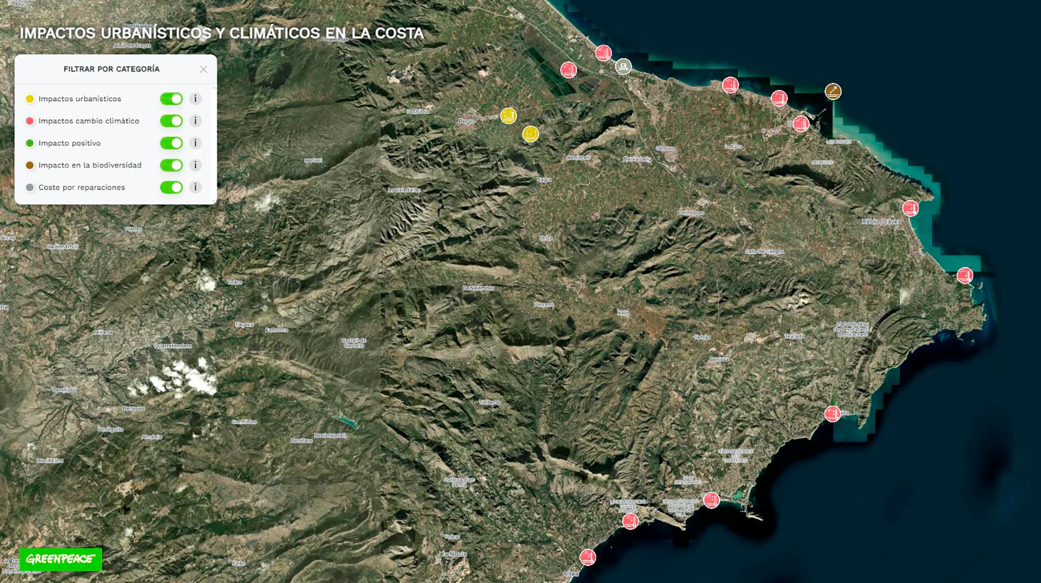 mapa del informe destruccion a toda costa 2026 de greenpeace