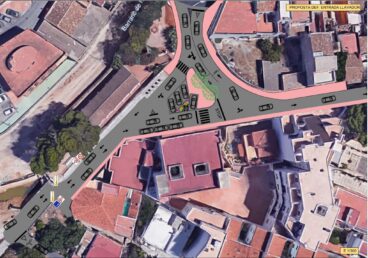 Plano del proyecto de la nueva Rotonda del Llavador en Ondara.