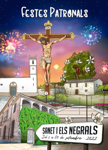 Portada del libro de fiestas del Crist de Sanet y Negrals de 2022