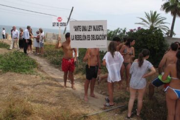 Protesta vecinal contra la Ley de Costas