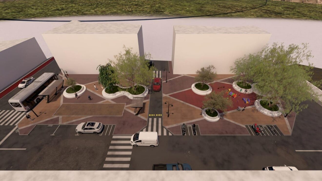 Renderización del proyecto de mejora urbana en Ondara