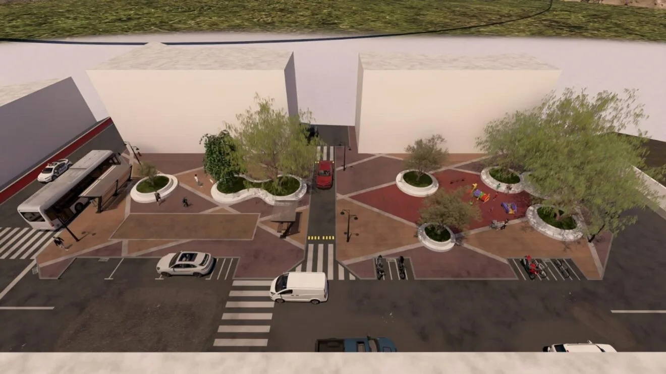 Renderización del proyecto de mejora urbana en Ondara