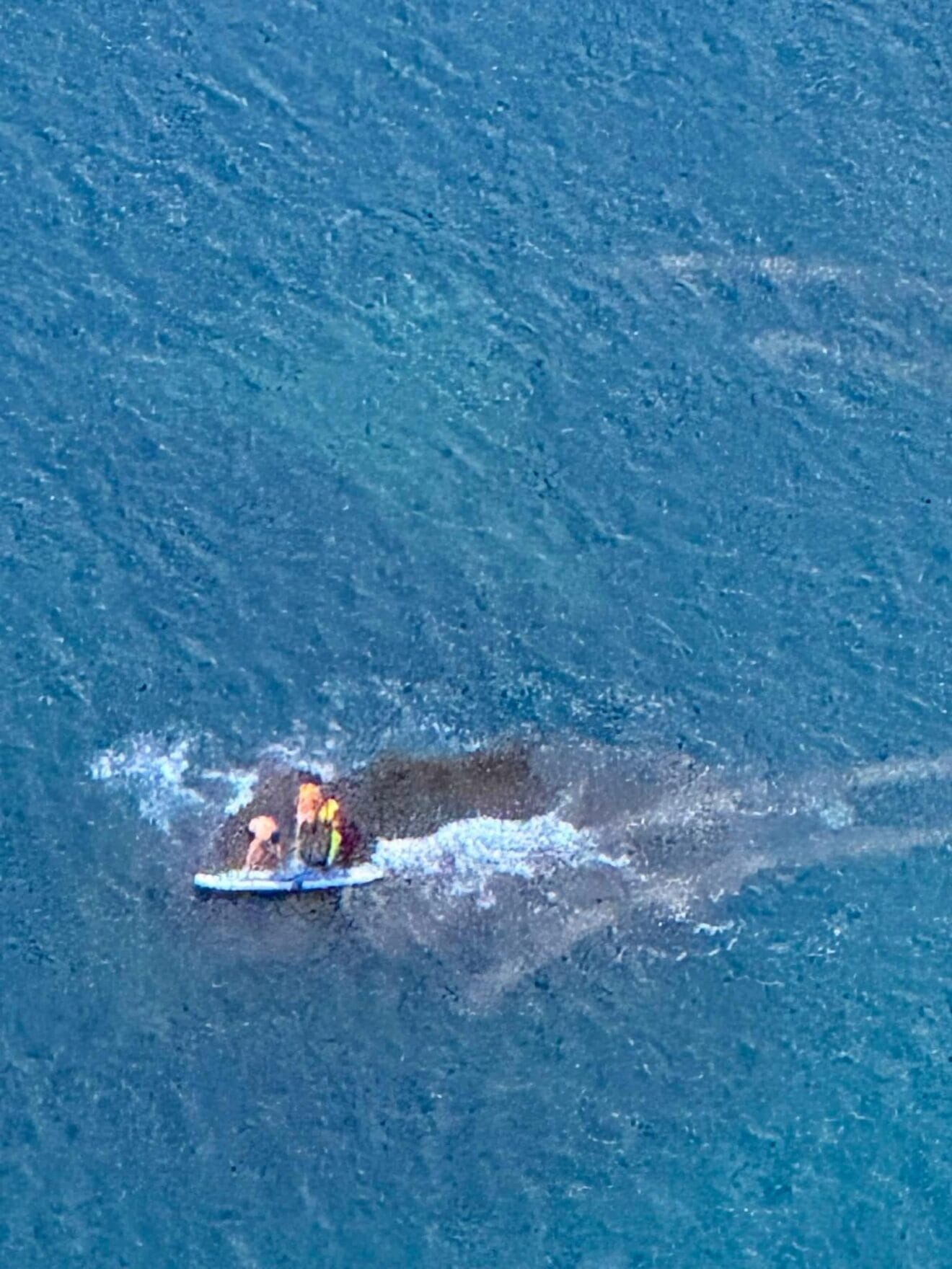 Rescate aéreo de bañistas en Cala Moraig