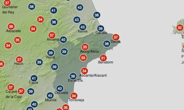 temperatura prevista para el miercoles