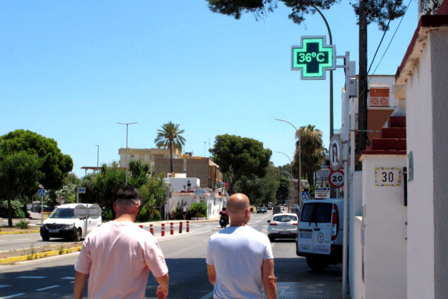 Imagen: Termómetro en Dénia el 7 de julio de 2026 a las 14.00 horas (archivo)