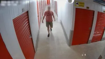 Pasillo de trasteros utilizado por la red criminal en Calpe