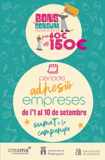 Cartel de la campaña Bono Consumo Pedreguer 2026