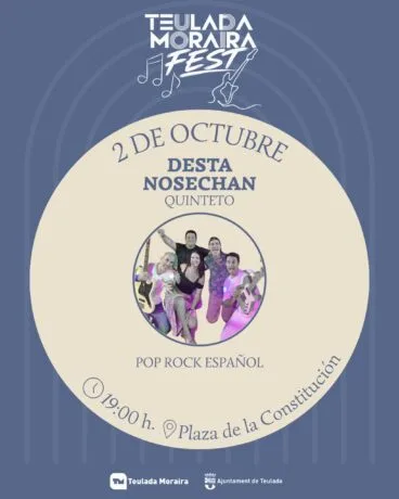Cartel del concierto de Desta Nosechan Quinteto en el Teulada Moraira Fest