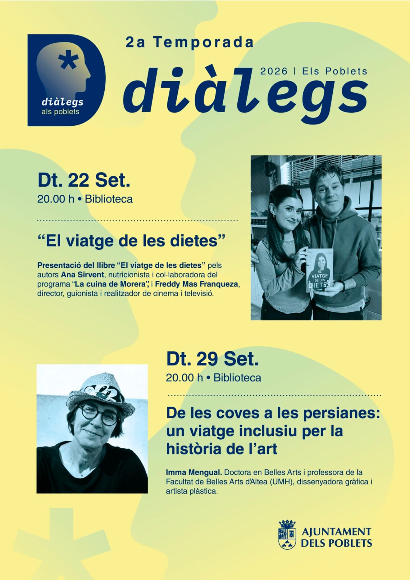 Cartel de la segunda temporada del ciclo de conferencias 'Diàlegs' de Els Poblets