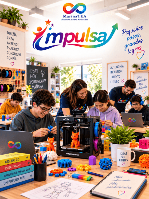 MarinaTEA impulsa en Xàbia un programa para fomentar la autonomía y el futuro laboral de jóvenes con autismo 2 Imagen: Cartel del proyecto IMPULSA