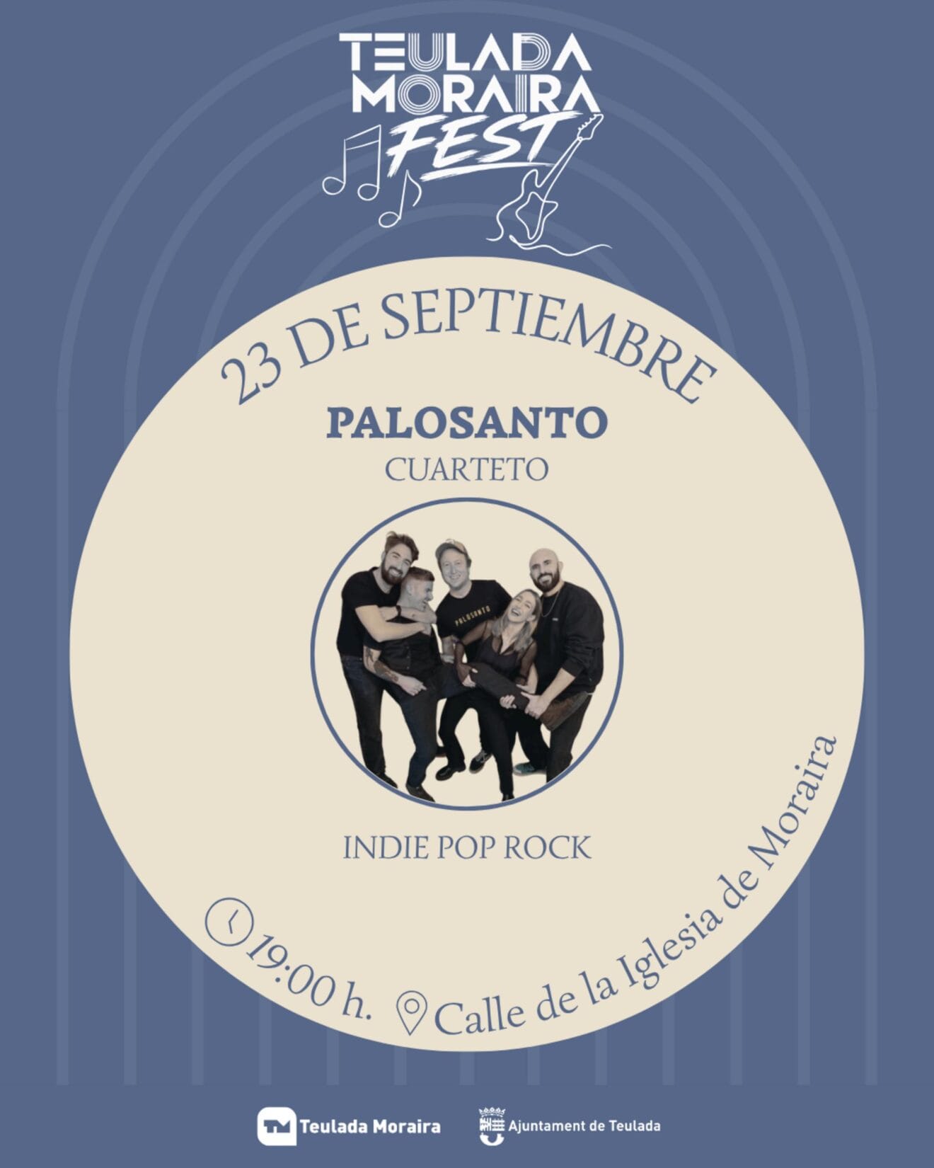 Cartel del concierto de Palosanto Cuarteto en el Teulada Moraira Fest