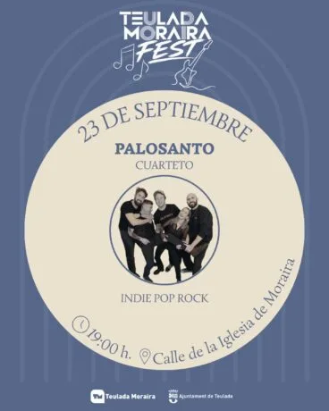 Cartel del concierto de Palosanto Cuarteto en el Teulada Moraira Fest