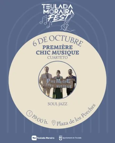 Cartel del concierto de Première Chic Musique en el Teulada Moraira Fest