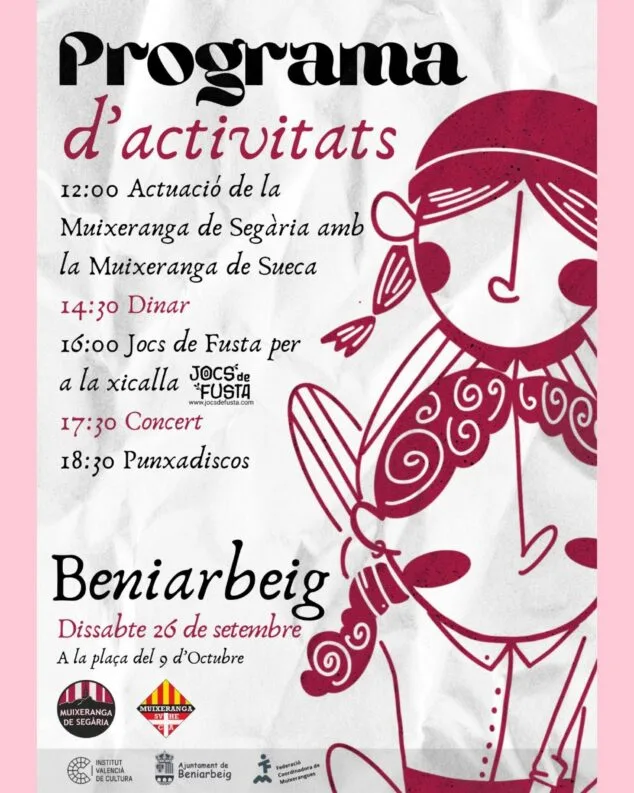 Imagen: Cartel del programa de actividades de la V Diada Muixeranguera en Beniarbeig.