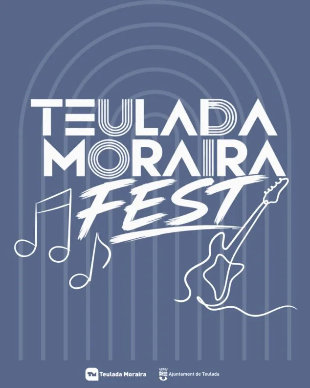 Imagen: Cartel del Teulada Moraira Fest con logotipos municipales.