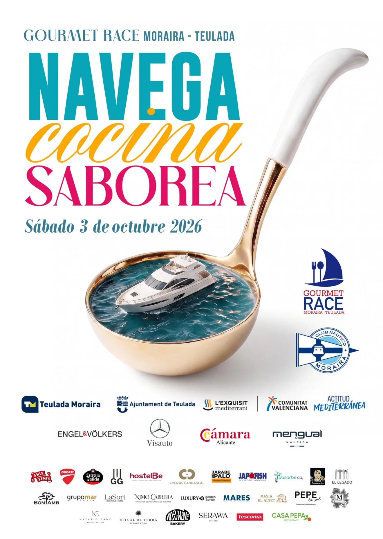 Cartel oficial de la XIII Gourmet Race Moraira-Teulada 2026