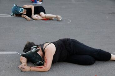 Performance contra las corridas de toros en Ondara