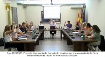 Votación en el pleno de septiembre del Ayuntamiento de Pedreguer