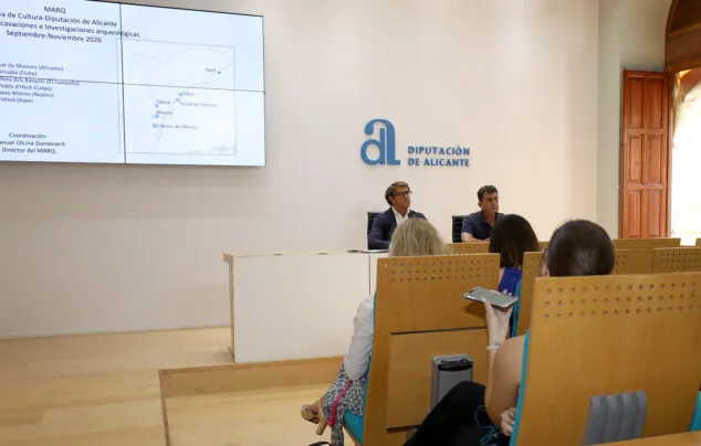 Imagen: Presentación de las excavaciones del MARQ