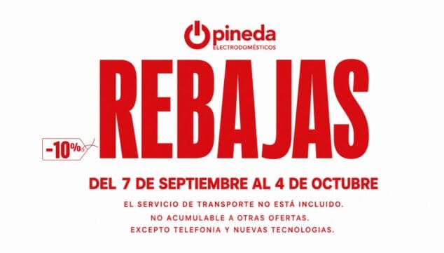 rebajas en electrodomesticos pineda