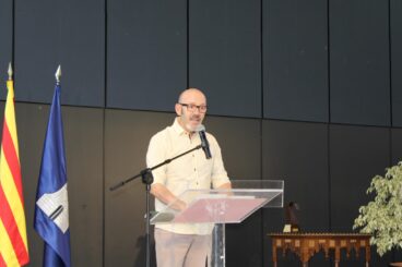 Antonio Torres Alba durante su discurso en el acto del 9 d’Octubre en Ondara