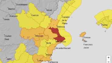La AEMET eleva a rojo el aviso por lluvias en la Marina Alta 2 avisos de la aemet activados en la comunitat valenciana el domigno 18 de octubre 2026