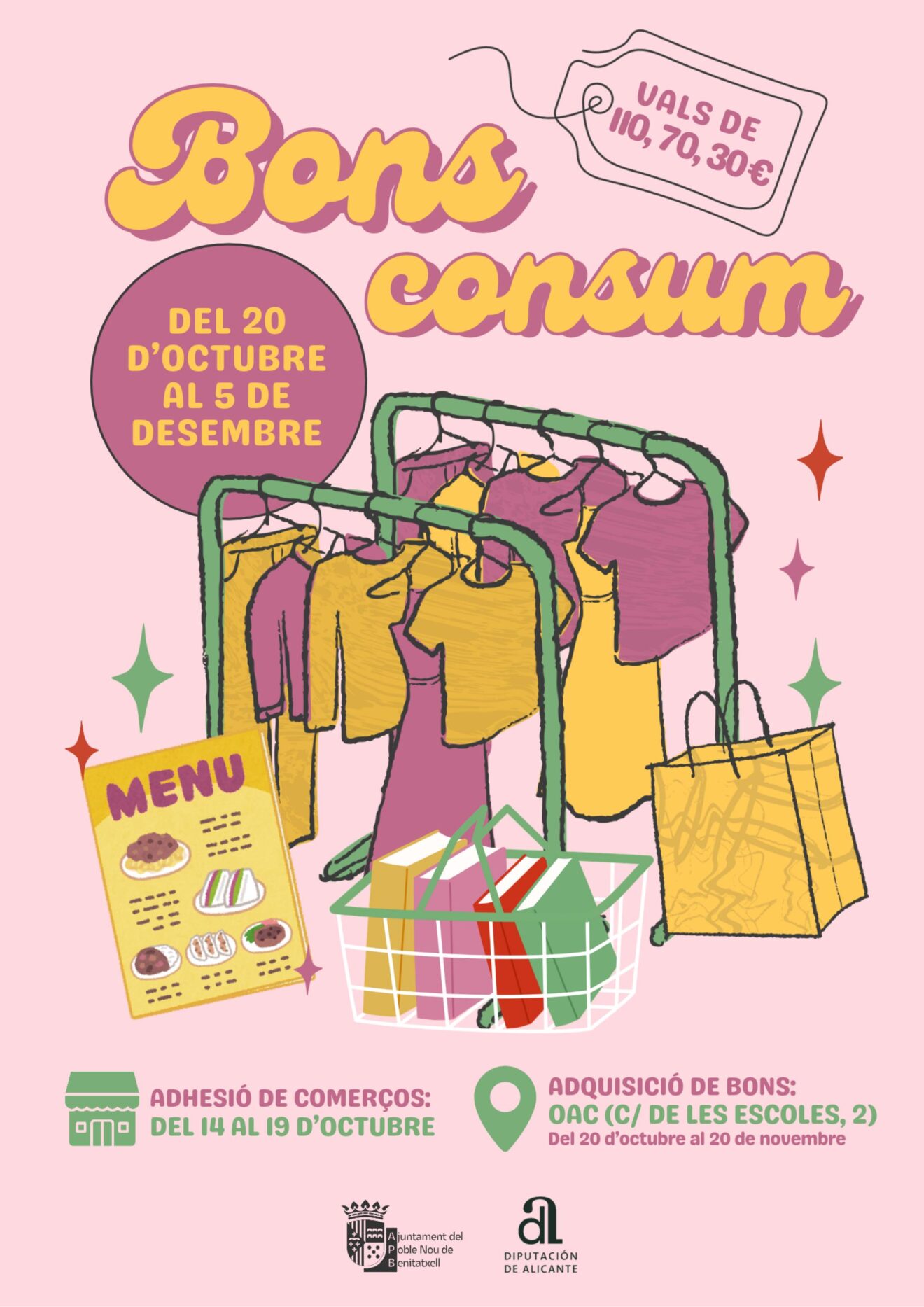 Cartel informativo de la campaña Bono Consumo de Benitatxell