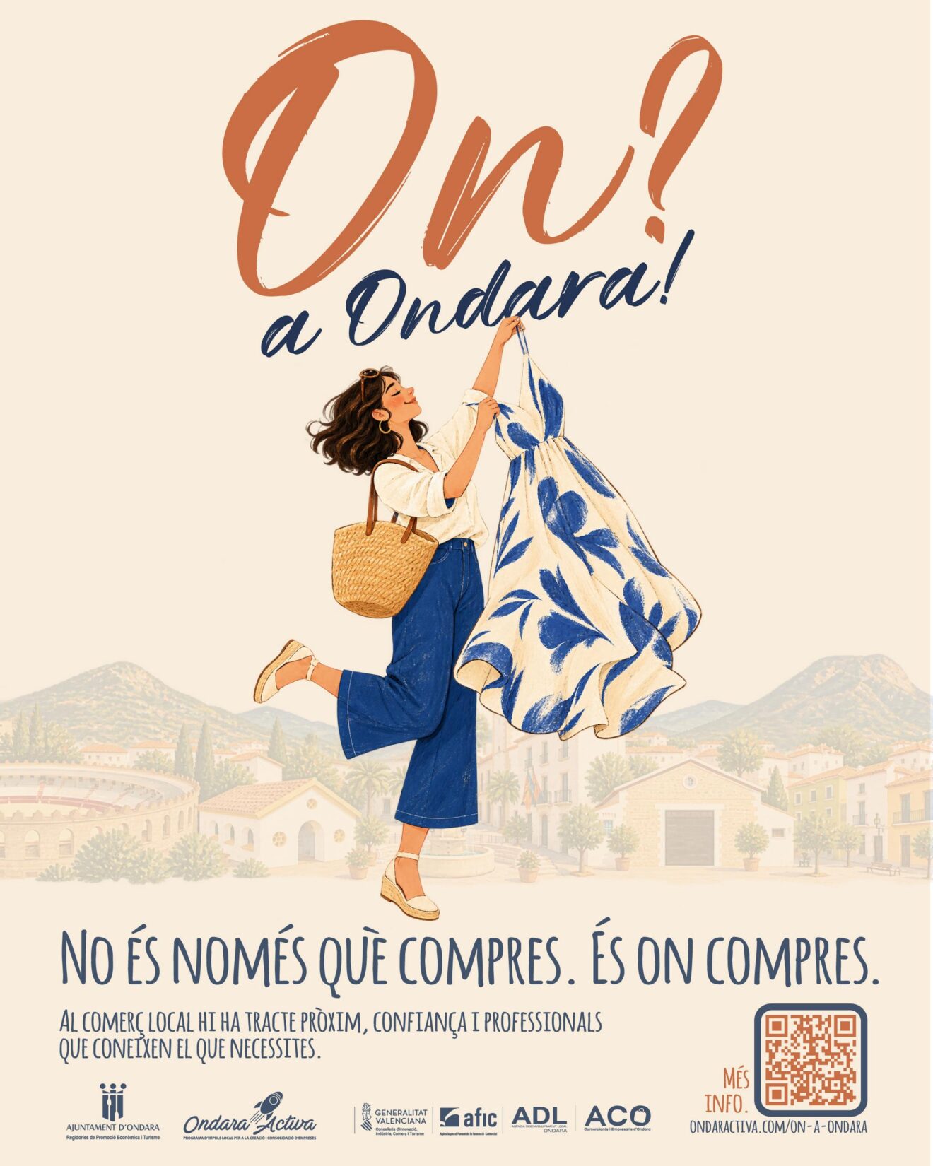Cartel promocional de la campaña "On? A Ondara!"